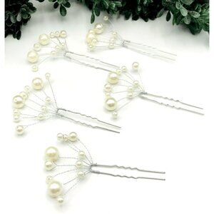 Vintage Style Elegant Pearl Hair Pin Set - Bridal & Special Occasion Hair Access